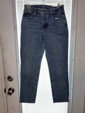 Old Navy Black Slouchy Straight High-Rise Jeans - Dark Wash